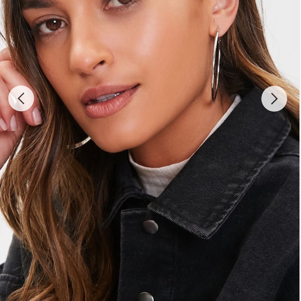 Closet Closing! Silver Flat Hoop Earrings